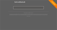 Desktop Screenshot of beck-militaria.de